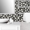 Oppio XL Grijs-Zwart MIX HEXAGON - Zelfklevend Mozaiek 288x280x4mm