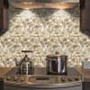 Oppio XL Geborsteld Goud HEXAGON - Zelfklevend Mozaiek 290x288mm