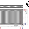 50x180 cm Type 22 - 3358 Watt - Oppio Paneelradiator Compact 6 vlakke voorzijde - Mat Zwart (Ral 9005)