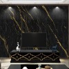 Oppio €67 PER PANEEL - PVC Wandpaneel Ceasar Black / Zwart Goud Hoogglans - 120x280x0,3 cm