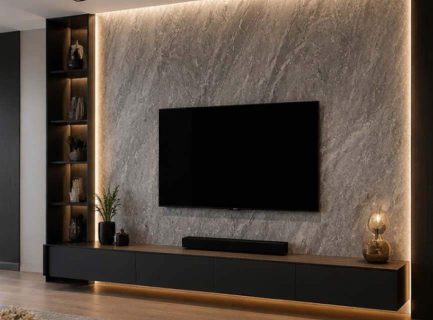 Oppio €57 PER PANEEL - 120x280x0,3 cm - PVC Wandpaneel Essenza - Hoogglans