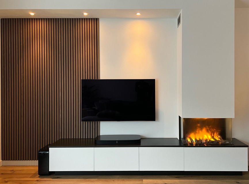 €37 Per Paneel - SUPERMAT 60x260 cm LICHT WALNOOT Eiken akoestische wand panelen lattenwand met Vilt