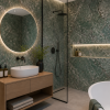 Oppio €69 PER PANEEL - 120x280x0,3 cm - PVC Wandpaneel ONYX Green - Hoogglans
