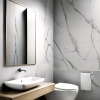 Oppio €84 PER PANEEL - PVC Wandpaneel MAT Calacatta Marmer Wit / Grijs - 120x280x0,3 cm