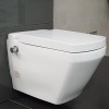 Oppio Square Randloos Douche-WC in Glans Wit – Inclusief Softclose Bril