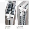 50x100 cm Type 22 - 1866 Watt - Oppio Paneelradiator Compact 6 gegroefde voorzijde - Wit (Ral 9016)