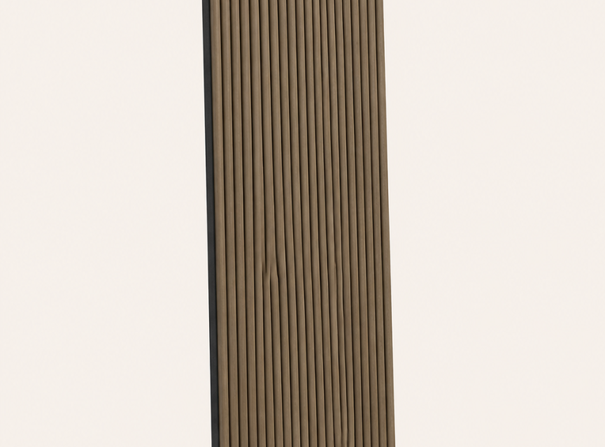 RONDE LATTEN - WALNOOT Eiken akoestische wand panelen lattenwand met Vilt