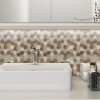 Oppio XL Bruin-Koper MIX HEXAGON - Zelfklevend Mozaiek 288x280x4mm