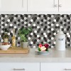 Oppio XL Grijs-Zwart MIX HEXAGON - Zelfklevend Mozaiek 288x280x4mm