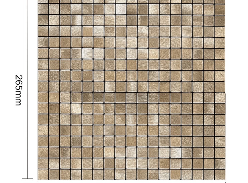 Oppio Geborsteld MINI blokjes Bronce - Zelfklevend Mozaiek 265x265x4mm