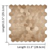 Oppio XL Geborsteld Brons HEXAGON - Zelfklevend Mozaiek 291x286x4mm