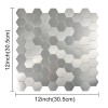 Oppio Geborsteld Zilver HEXAGON - Zelfklevend Mozaiek 291x286x4mm