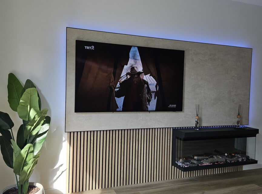 Amsterdam elektrische 3-zijdige haard 220 cm – LED Smart & Verwarming