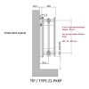90x120 cm Type 22 - 3521 Watt - ECA Paneelradiator Compact 8 geribbelde voorzijde - Mat Zwart (Ral 9005)