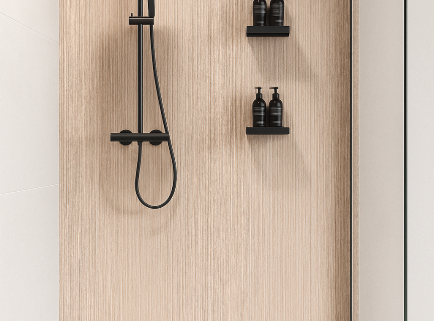 Oppio 120x280x0.8 cm - Houten Wandpaneel MERANTI - MES EN GROEF