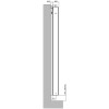 160x40 cm Type 22 - 1820 Watt - ECA Verticale radiator vlakke voorzijde - Wit (Ral 9016)