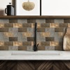 Koper XL Taupe Grijs METRO  - Zelfklevend Mozaiek 30.5x30.5x4mm