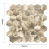 Oppio XL Geborsteld Goud HEXAGON - Zelfklevend Mozaiek 290x288mm