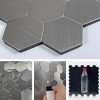 Oppio Geborsteld Zilver HEXAGON - Zelfklevend Mozaiek 291x286x4mm