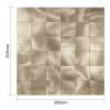 Oppio XL Geborsteld Goud - Grote blokken - Zelfklevend Mozaiek 305x305x4mm