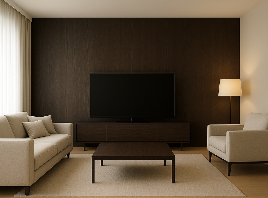 Oppio 120x280x0.8 cm - Houten Wandpaneel GRAPHITE GRAIN - MES EN GROEF