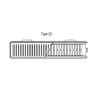 60x60 cm Type 22 - 1314 Watt - ECA Paneelradiator Compact 8 vlakke voorzijde - Mat Zwart (Ral 9005)