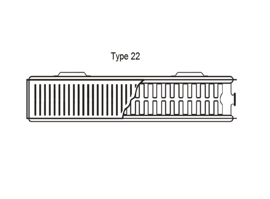 60x60 cm Type 22 - 1314 Watt - ECA Paneelradiator Compact 8 vlakke voorzijde - Mat Zwart (Ral 9005)
