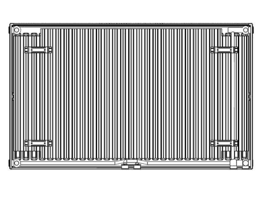 60x120 cm Type 11 - 1409 Watt - ECA Paneelradiator Compact 8 vlakke voorzijde - Wit (Ral 9016)