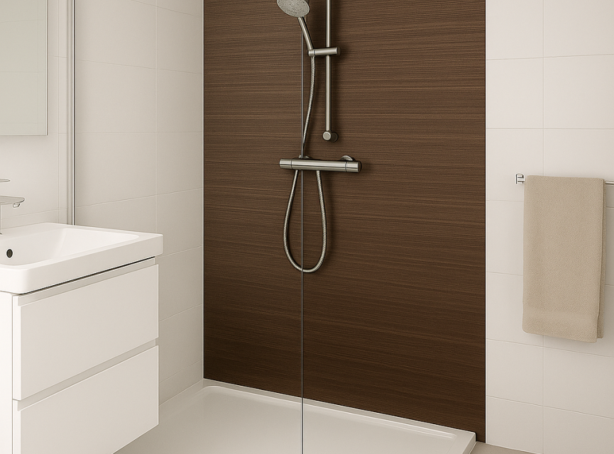Oppio 120x280x0.8 cm - Houten Wandpaneel SMOKED AMBER - MES EN GROEF