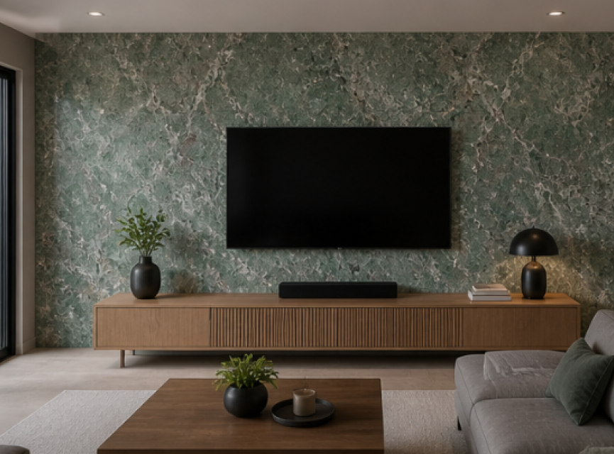 Oppio €69 PER PANEEL - 120x280x0,3 cm - PVC Wandpaneel ONYX Green - Hoogglans