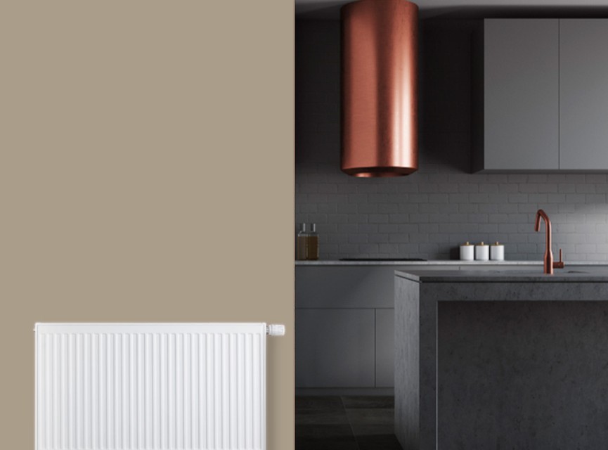 50x120 cm Type 22 - 2239 Watt - Oppio Paneelradiator Compact 6 geribbelde voorzijde - Wit (Ral 9016)
