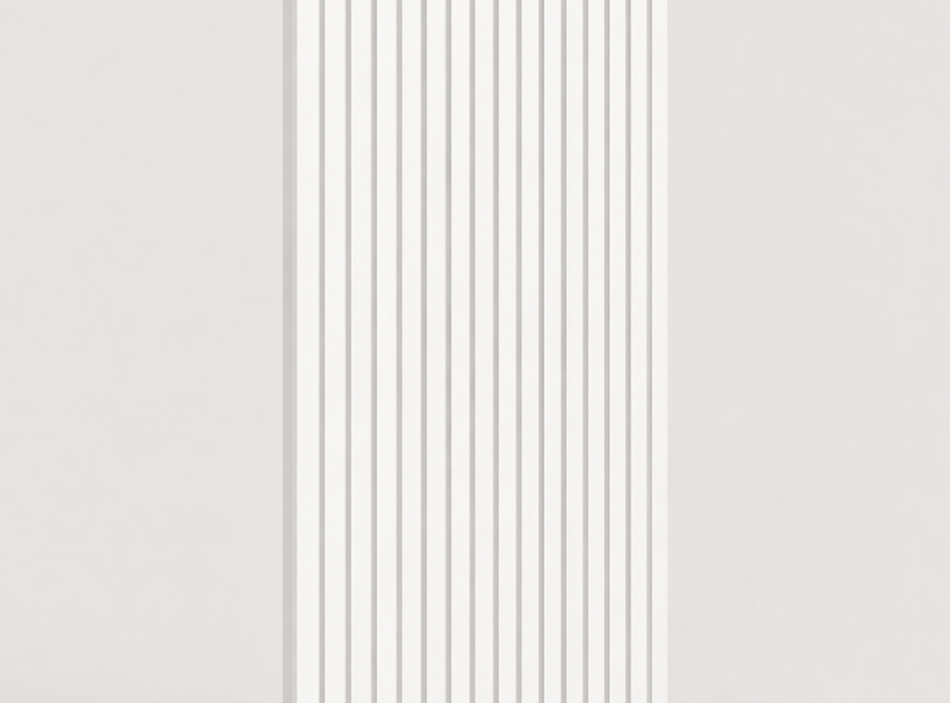 €37 PER PANEEL - 260x60 cm Wit Akoestische wand panelen lattenwand met Witte Vilt