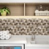 Oppio XL Bruin-Koper MIX HEXAGON - Zelfklevend Mozaiek 288x280x4mm