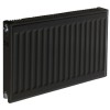 60x180 cm Type 22 - 3941 Watt - ECA Paneelradiator Compact 8 geribbelde voorzijde - Mat Zwart (Ral 9005)