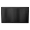 60x160 cm Type 22 - 3503 Watt - Oppio Paneelradiator Compact 6 geribbelde voorzijde - Mat Zwart (Ral 9005)
