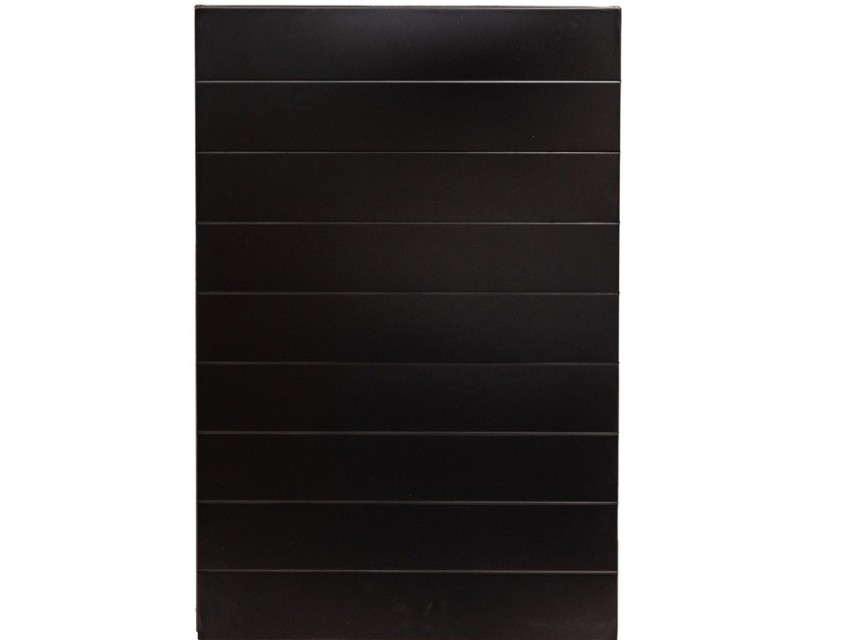 90x40 cm Type 22 - 1247 Watt - ECA Paneelradiator Compact 8 gegroefde voorzijde - Mat Zwart (Ral 9005)