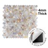 Oppio SHELL Tiles - Mother of PEARL HEXAGON wit - Zelfklevend Mozaiek 305x305x3.3mm