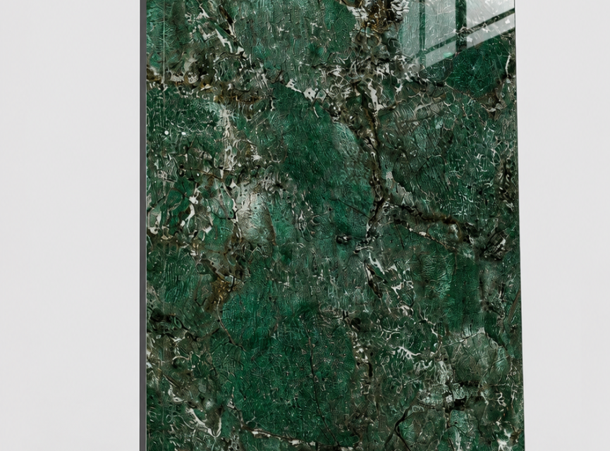 Oppio €69 PER PANEEL - 120x280x0,3 cm - PVC Wandpaneel ONYX Green - Hoogglans