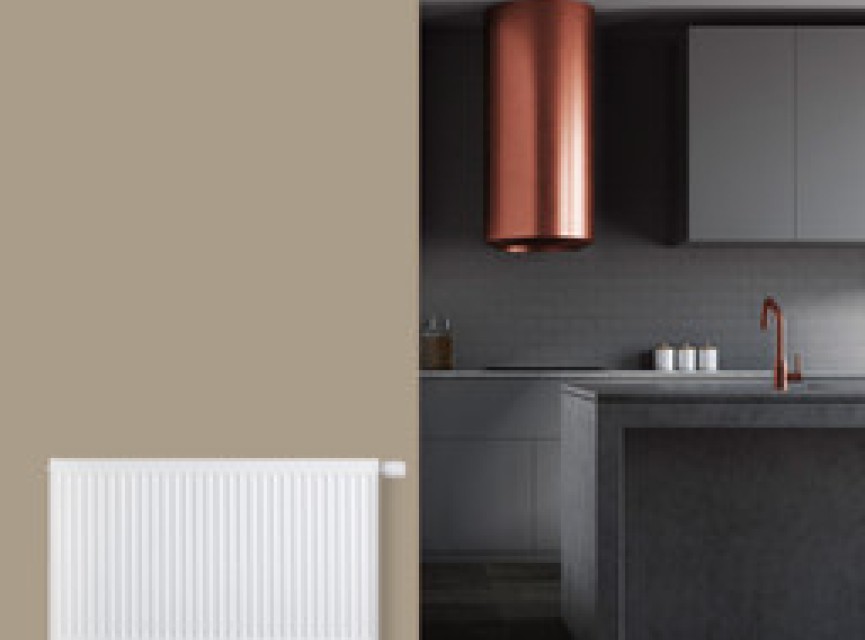 50x140 cm Type 22 - 2612 Watt - Oppio Paneelradiator Compact 6 geribbelde voorzijde - Wit (Ral 9016)
