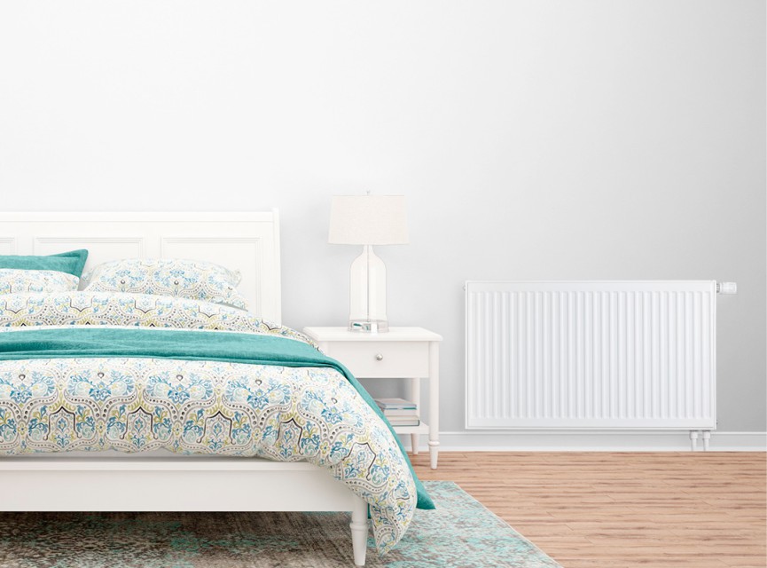 50x120 cm Type 22 - 2239 Watt - Oppio Paneelradiator Compact 6 geribbelde voorzijde - Wit (Ral 9016)