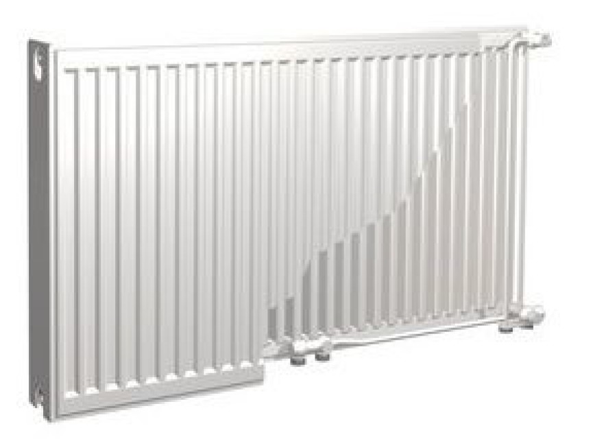 60x80 cm Type 22 - 1751 Watt - ECA Paneelradiator Compact 8 gegroefde voorzijde - Wit (Ral 9016)