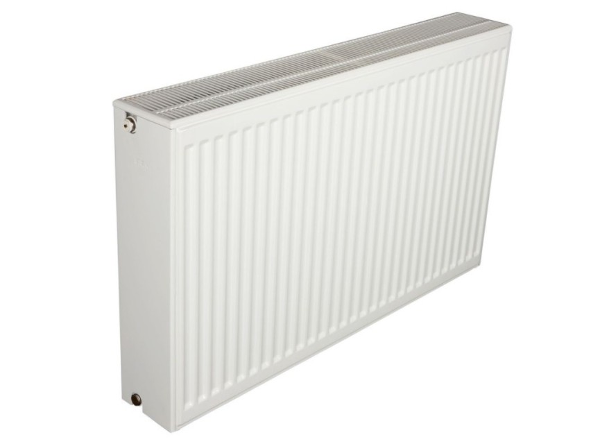 60x60 cm Type 33 - 1909 Watt - ECA Paneelradiator Compact 8 geribbelde voorzijde - Wit (Ral 9016)