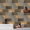 Koper XL Taupe Grijs METRO  - Zelfklevend Mozaiek 30.5x30.5x4mm